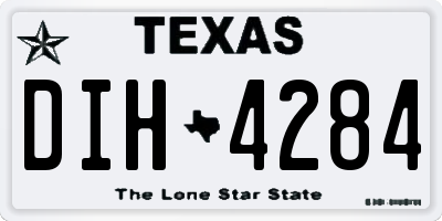 TX license plate DIH4284
