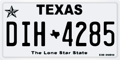 TX license plate DIH4285