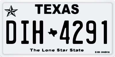 TX license plate DIH4291