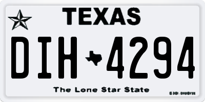 TX license plate DIH4294