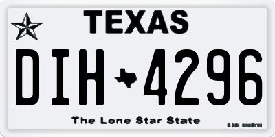 TX license plate DIH4296