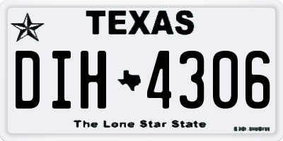 TX license plate DIH4306
