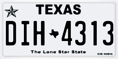 TX license plate DIH4313
