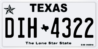 TX license plate DIH4322