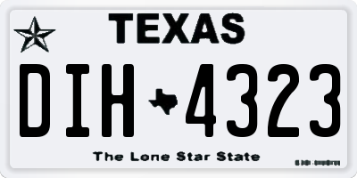 TX license plate DIH4323