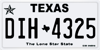 TX license plate DIH4325