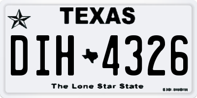 TX license plate DIH4326