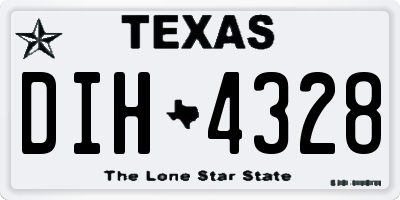 TX license plate DIH4328