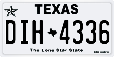 TX license plate DIH4336