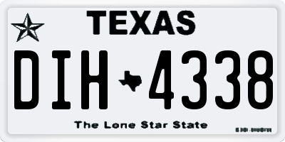TX license plate DIH4338