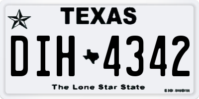 TX license plate DIH4342