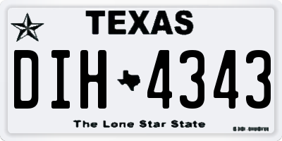 TX license plate DIH4343