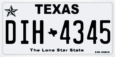 TX license plate DIH4345
