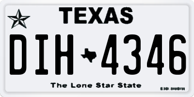 TX license plate DIH4346
