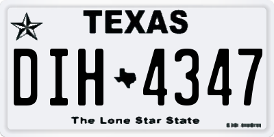 TX license plate DIH4347