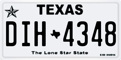 TX license plate DIH4348