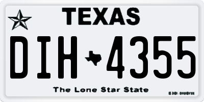 TX license plate DIH4355