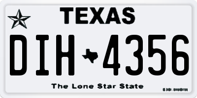 TX license plate DIH4356