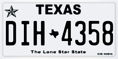 TX license plate DIH4358