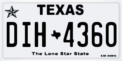 TX license plate DIH4360
