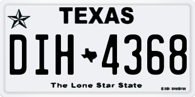 TX license plate DIH4368