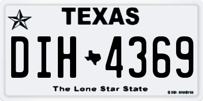 TX license plate DIH4369