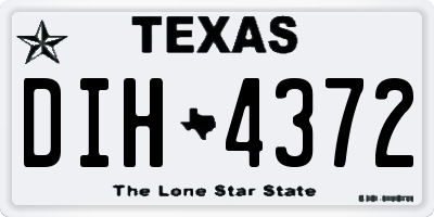 TX license plate DIH4372