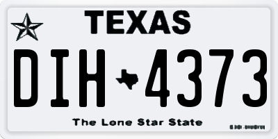 TX license plate DIH4373