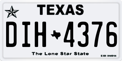 TX license plate DIH4376