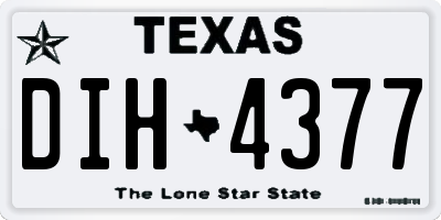 TX license plate DIH4377