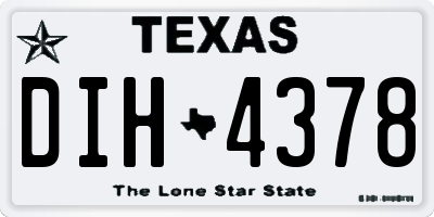 TX license plate DIH4378