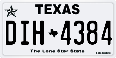 TX license plate DIH4384
