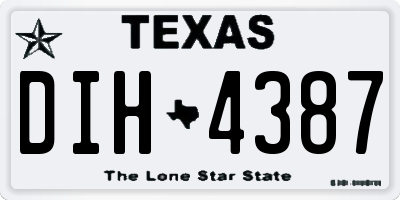 TX license plate DIH4387