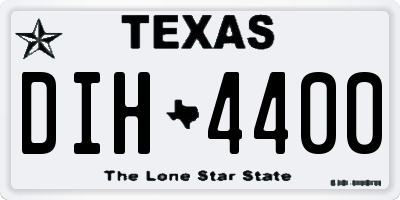 TX license plate DIH4400