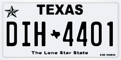 TX license plate DIH4401