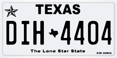 TX license plate DIH4404