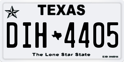 TX license plate DIH4405