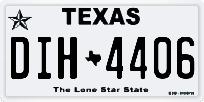 TX license plate DIH4406