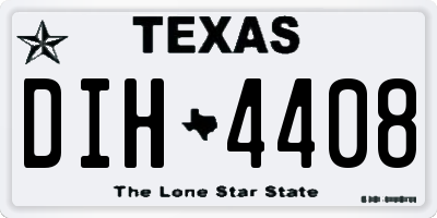 TX license plate DIH4408