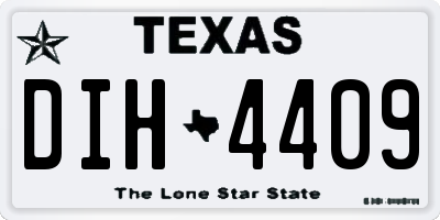 TX license plate DIH4409