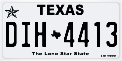 TX license plate DIH4413