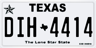 TX license plate DIH4414