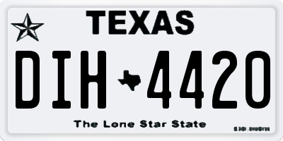 TX license plate DIH4420