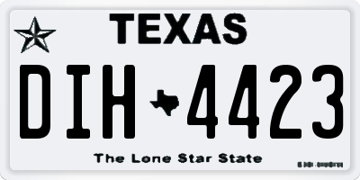 TX license plate DIH4423