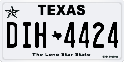 TX license plate DIH4424