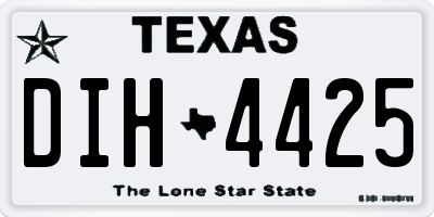 TX license plate DIH4425