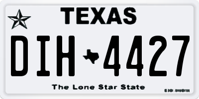 TX license plate DIH4427
