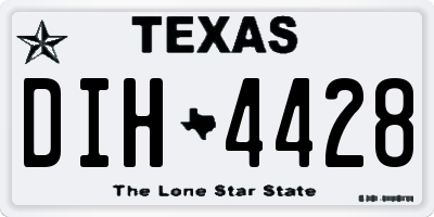 TX license plate DIH4428