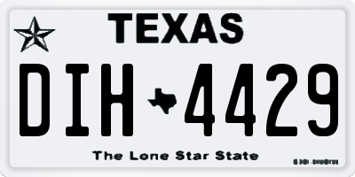 TX license plate DIH4429