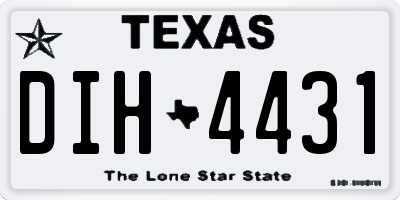 TX license plate DIH4431